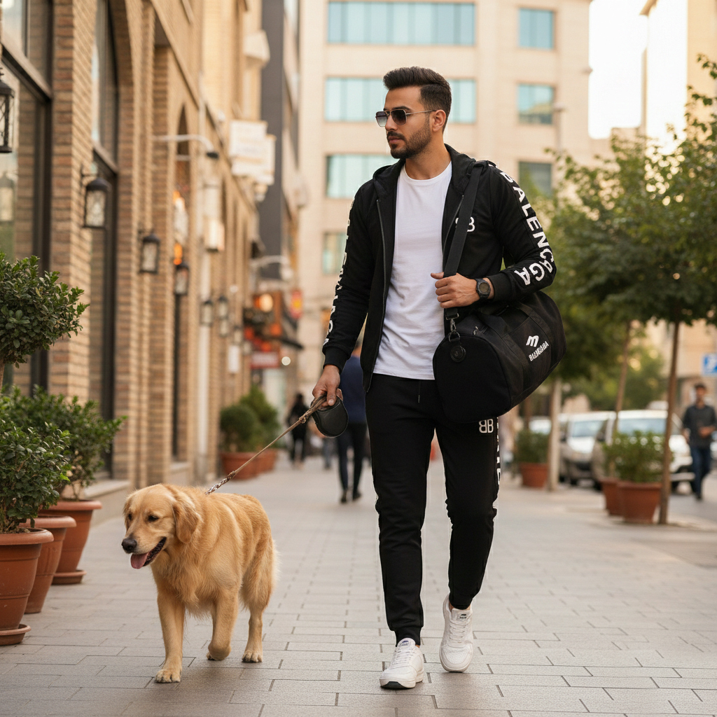 ست اسپرت بهاره مردانه سوییشرت شلوار مدلHami