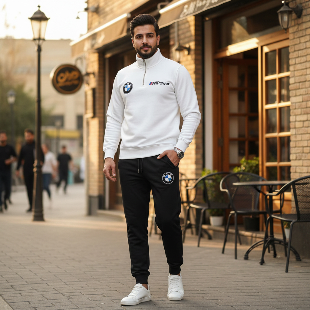 ست راحتی مردانه سوییشرت شلوار مدل Mpower